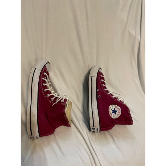 Converse Chuck Taylor All Star Hi Red Canvas Sneakers Size Men 11 Unisex - Picture 3 of 10